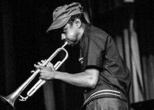 Mongezi Feza on trumpet at the concert in 1964 that is the source of the newly discovered photos